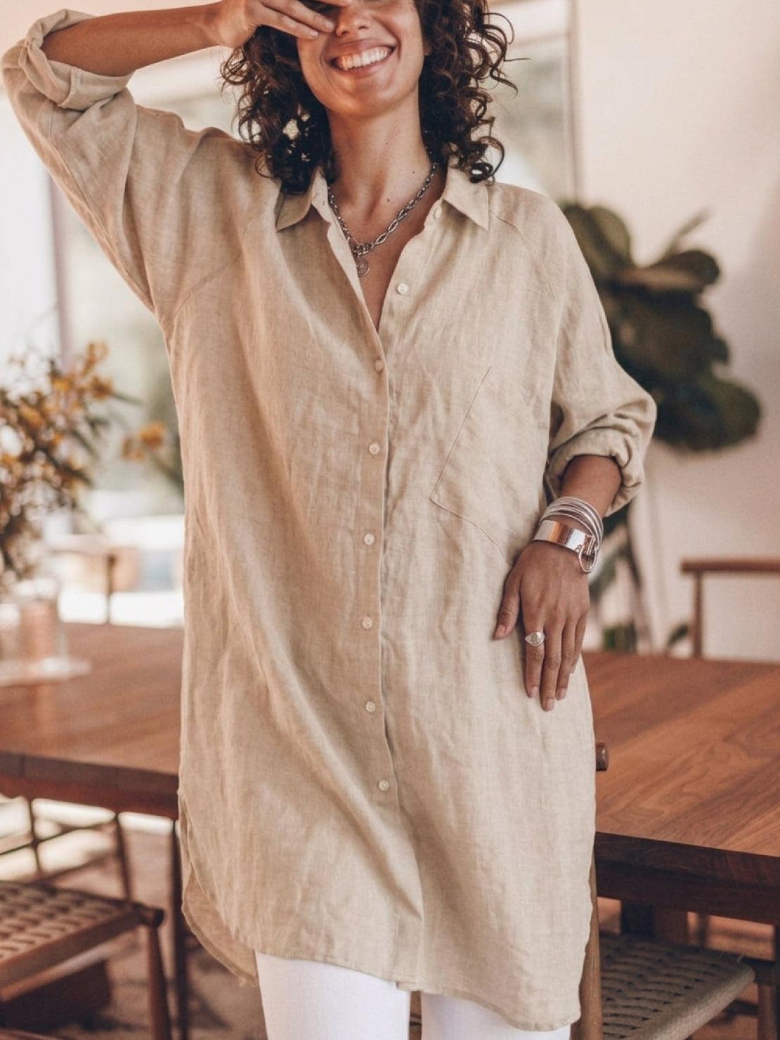 Signature Relaxed Button-Up Shirt