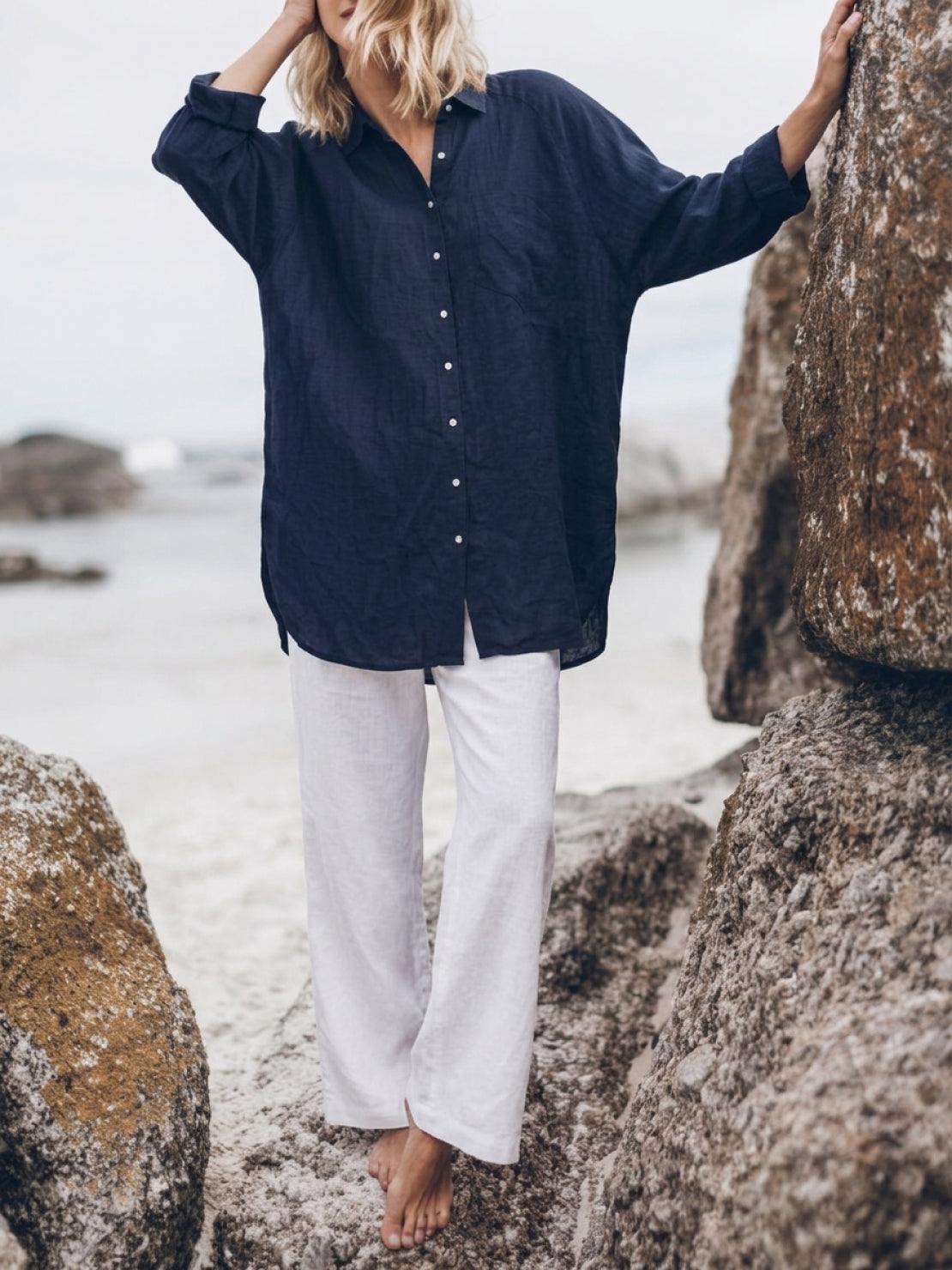 Signature Relaxed Button-Up Shirt