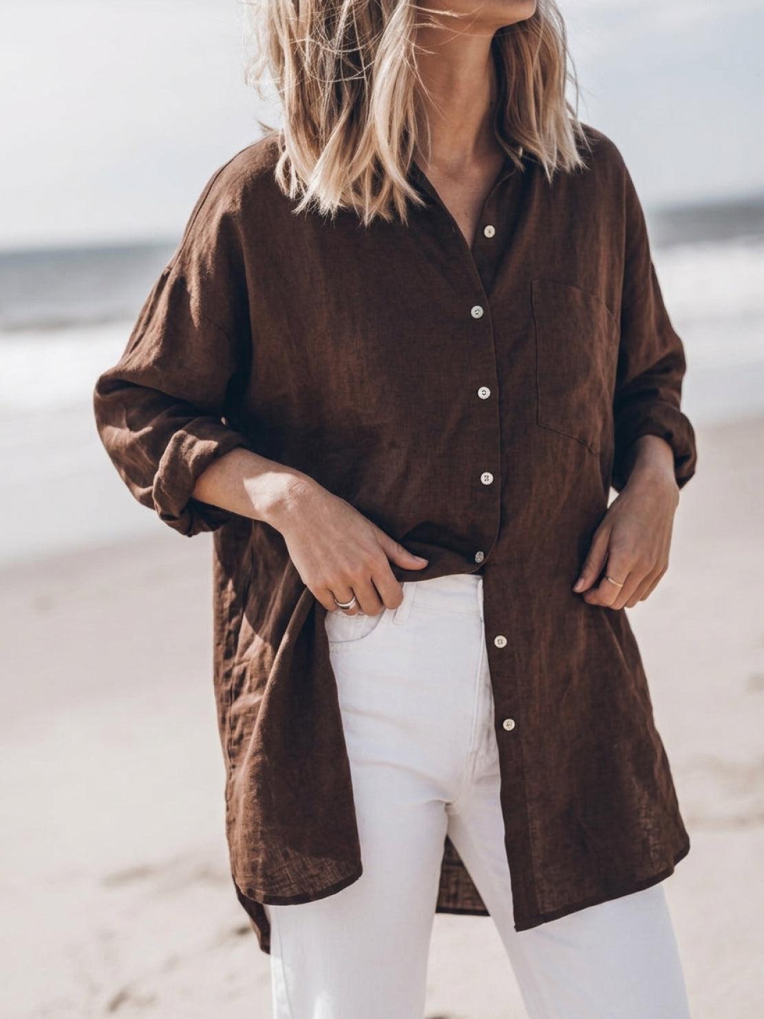 Signature Relaxed Button-Up Shirt