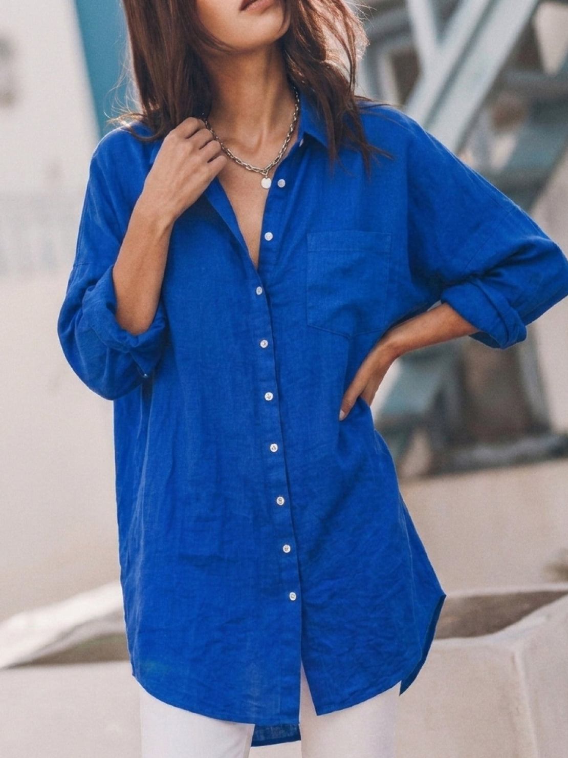 Signature Relaxed Button-Up Shirt