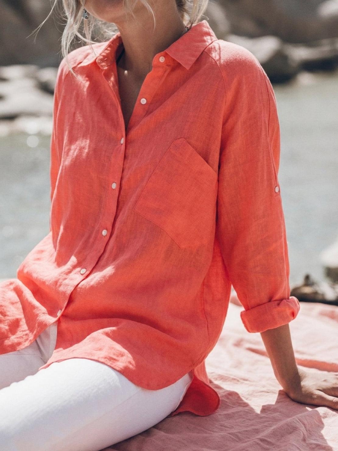 Signature Relaxed Button-Up Shirt