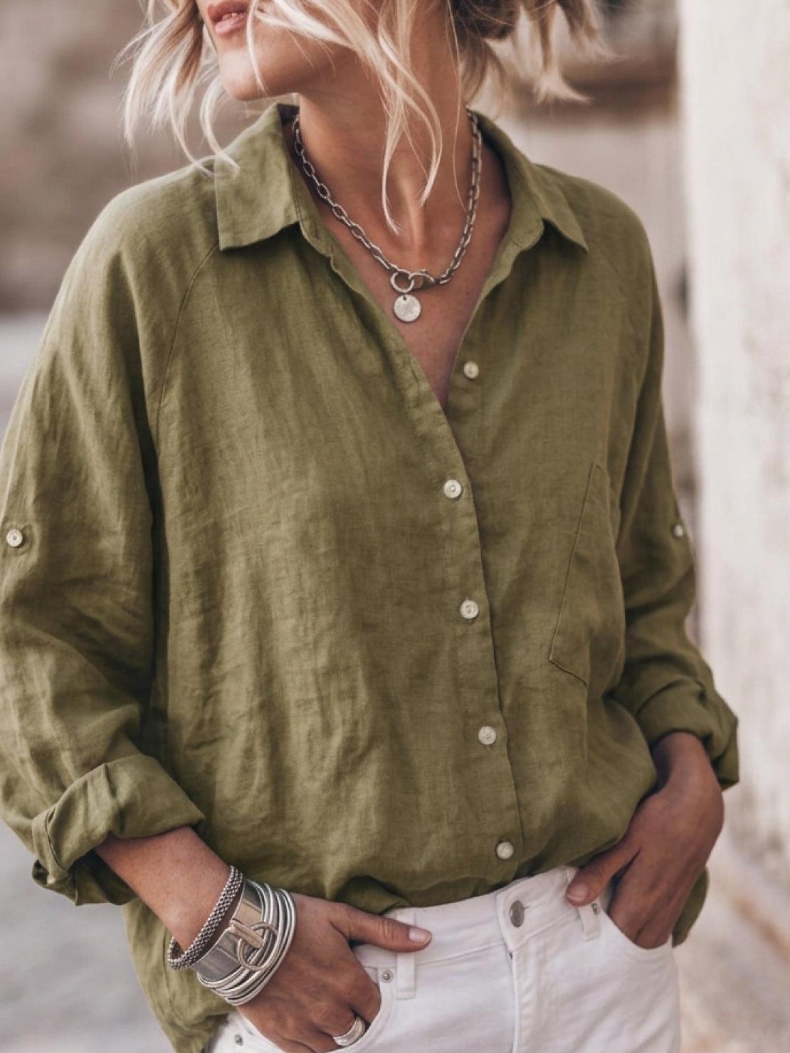 Signature Relaxed Button-Up Shirt