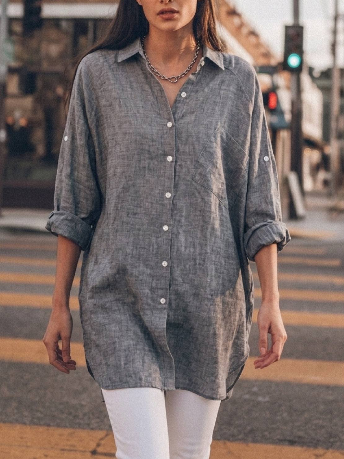 Signature Relaxed Button-Up Shirt