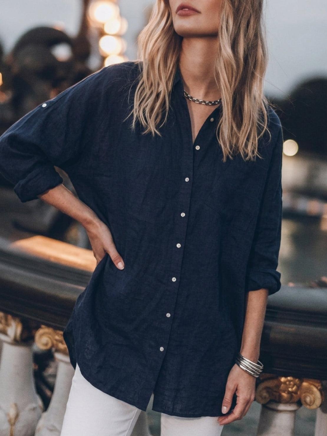 Signature Relaxed Button-Up Shirt