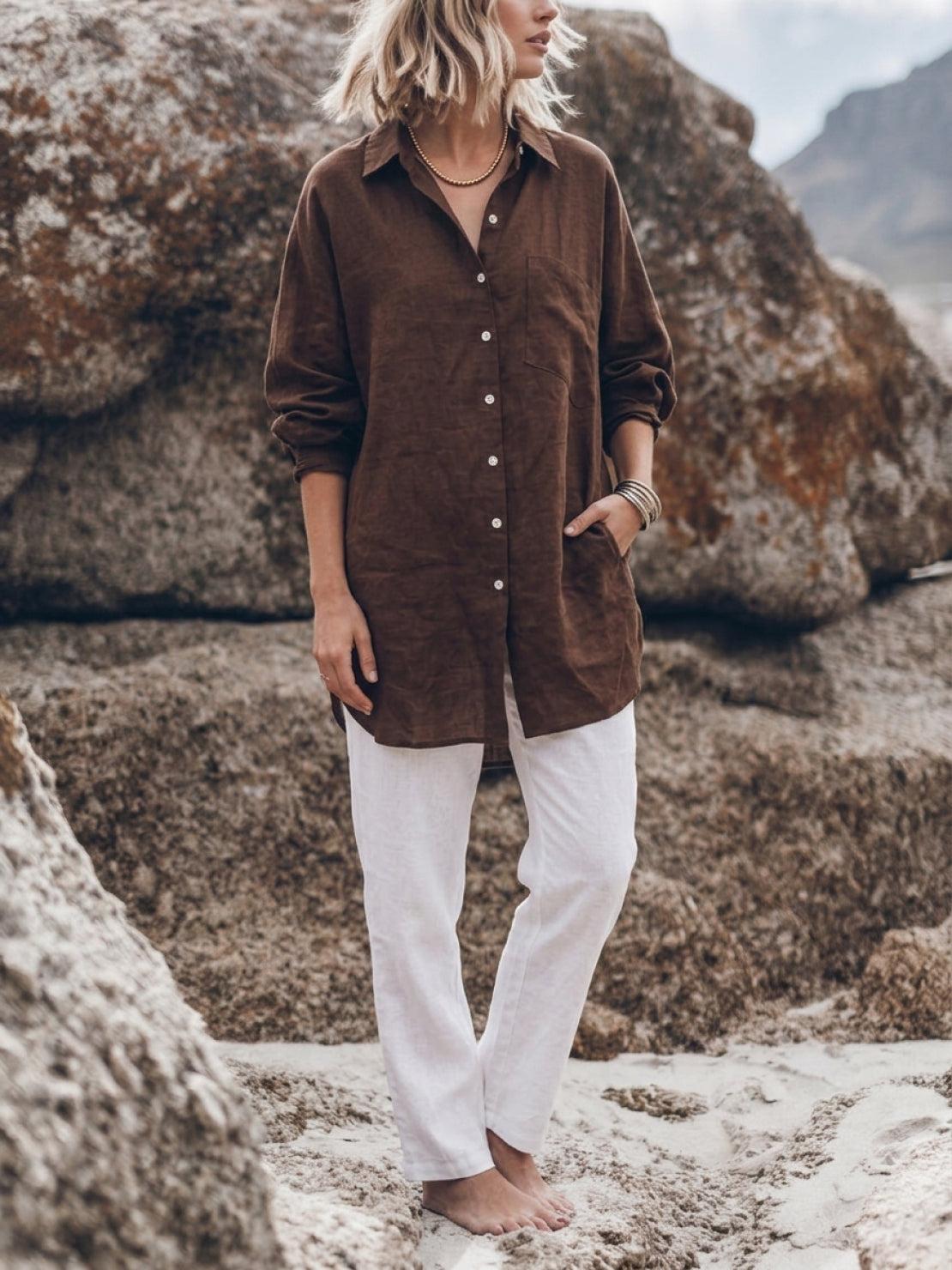 Signature Relaxed Button-Up Shirt