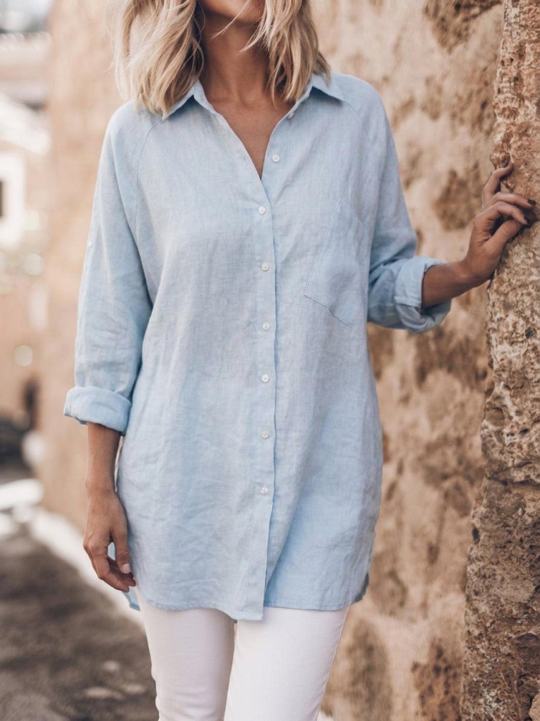 Signature Relaxed Button-Up Shirt