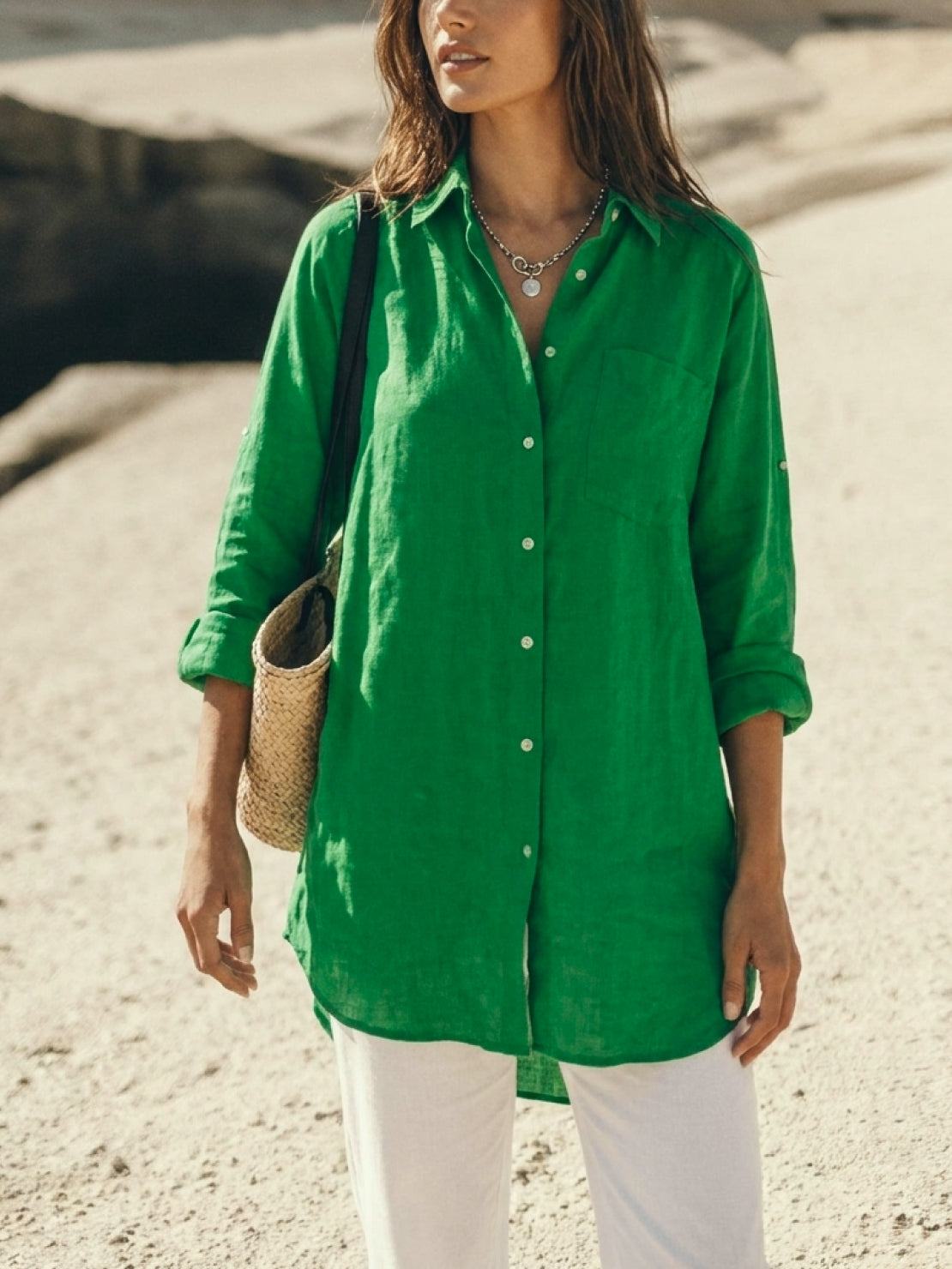 Signature Relaxed Button-Up Shirt