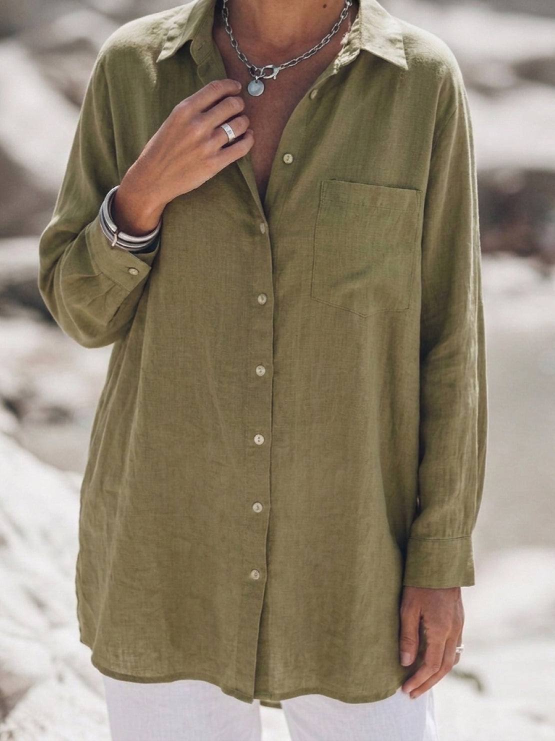 Signature Relaxed Button-Up Shirt