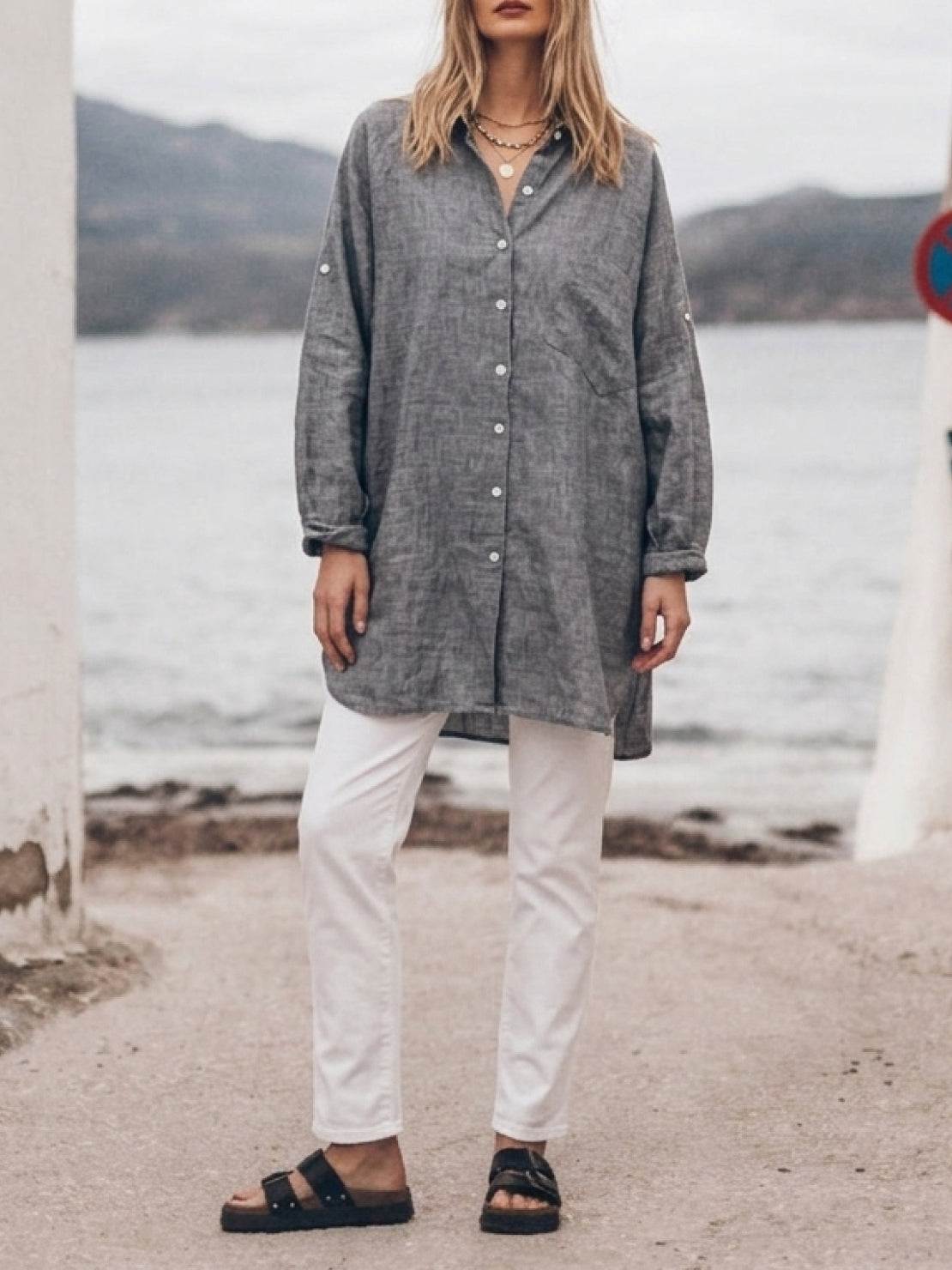 Signature Relaxed Button-Up Shirt