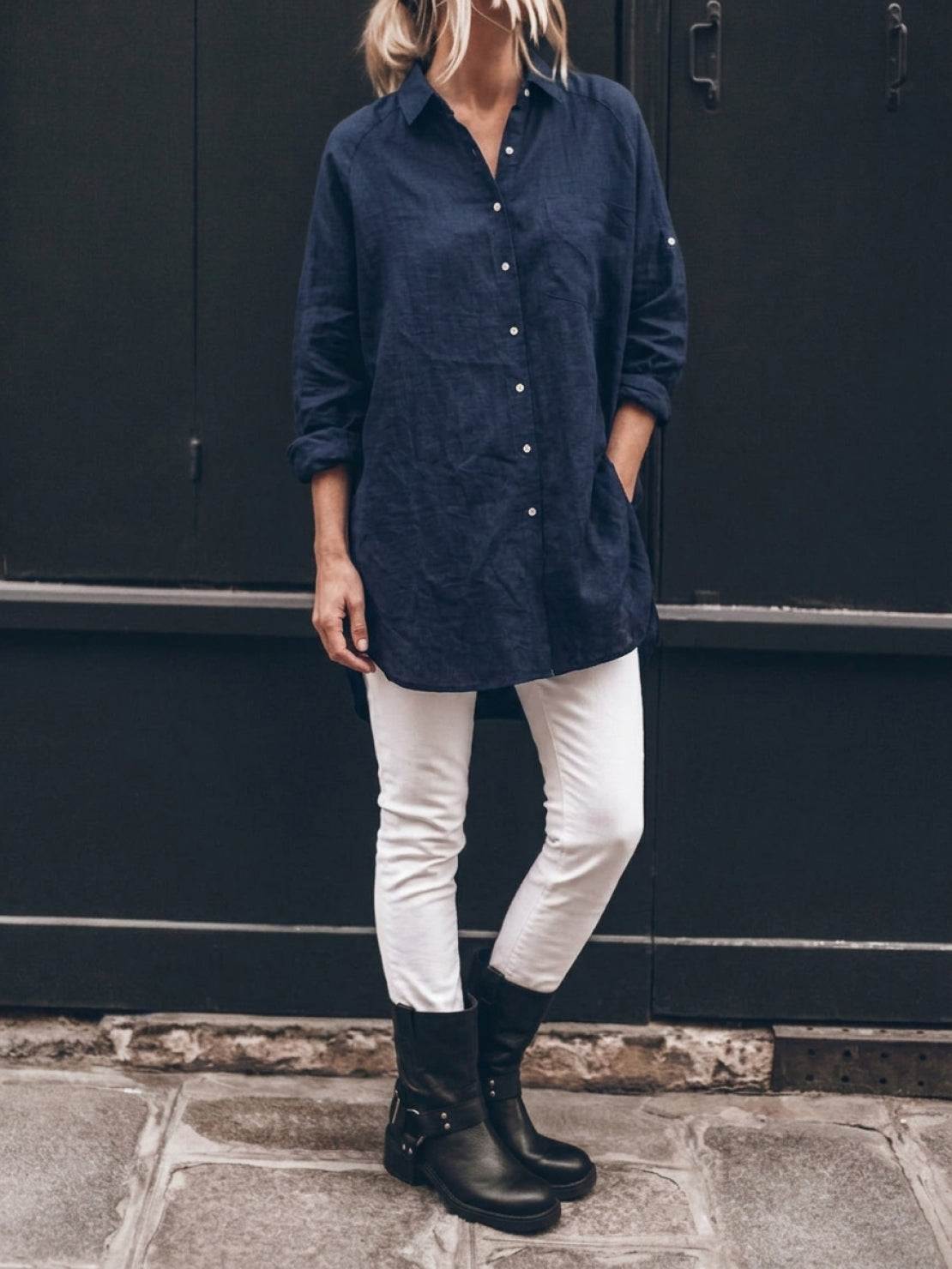 Signature Relaxed Button-Up Shirt
