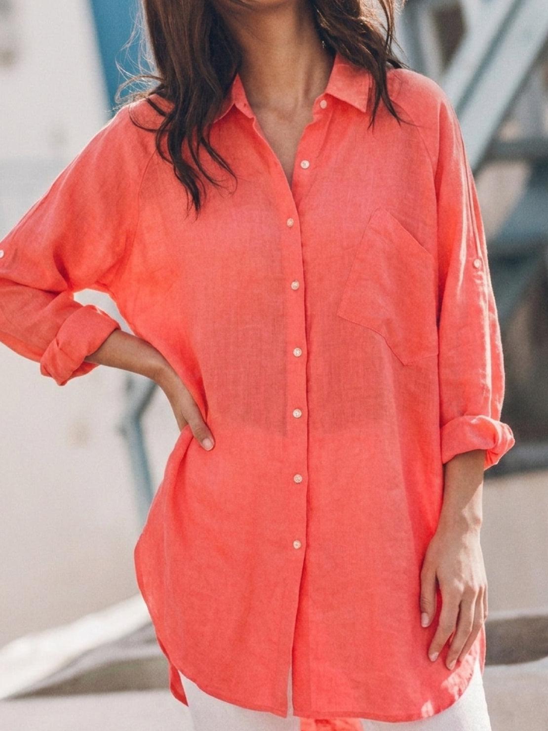 Signature Relaxed Button-Up Shirt