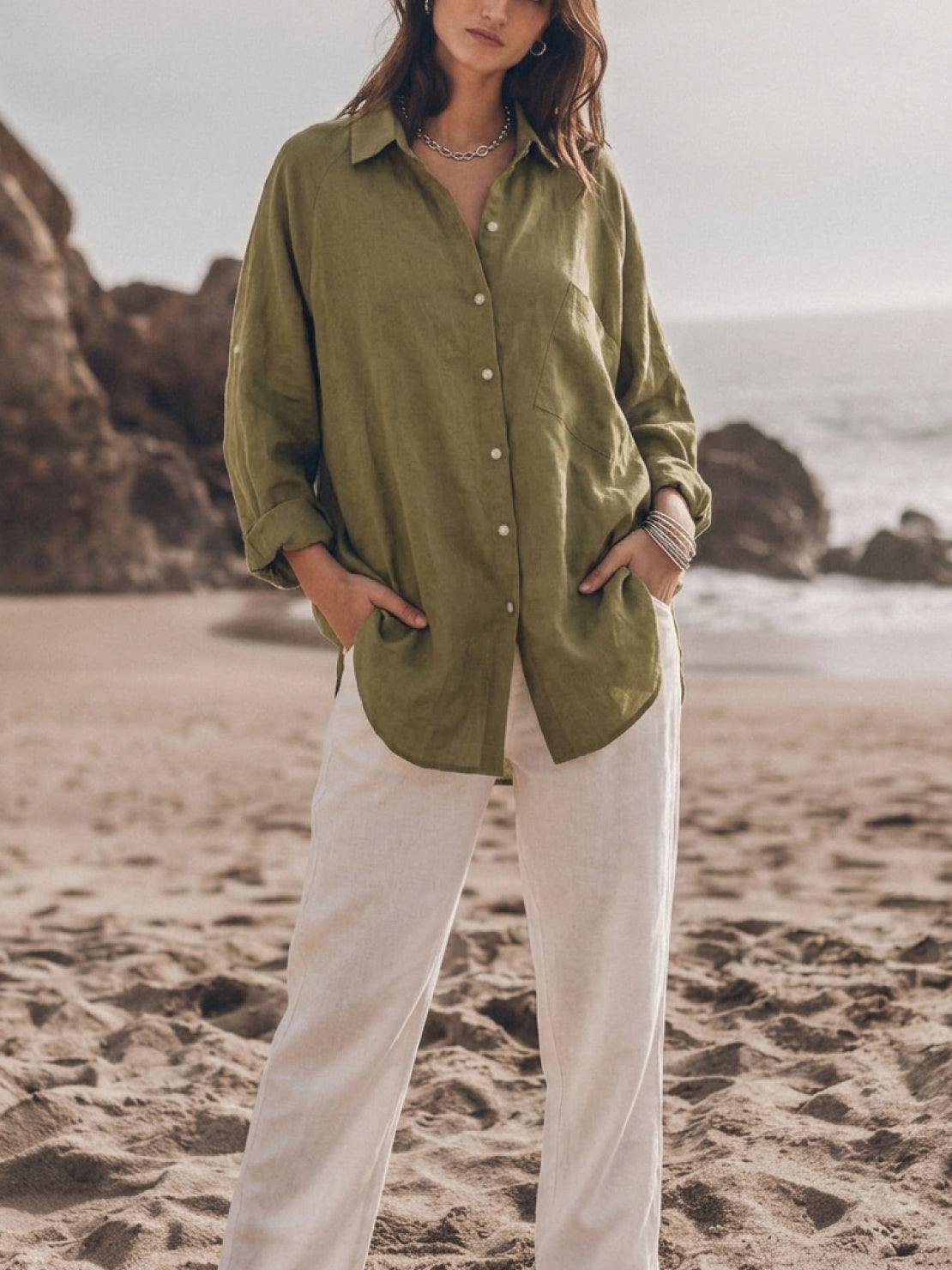 Signature Relaxed Button-Up Shirt