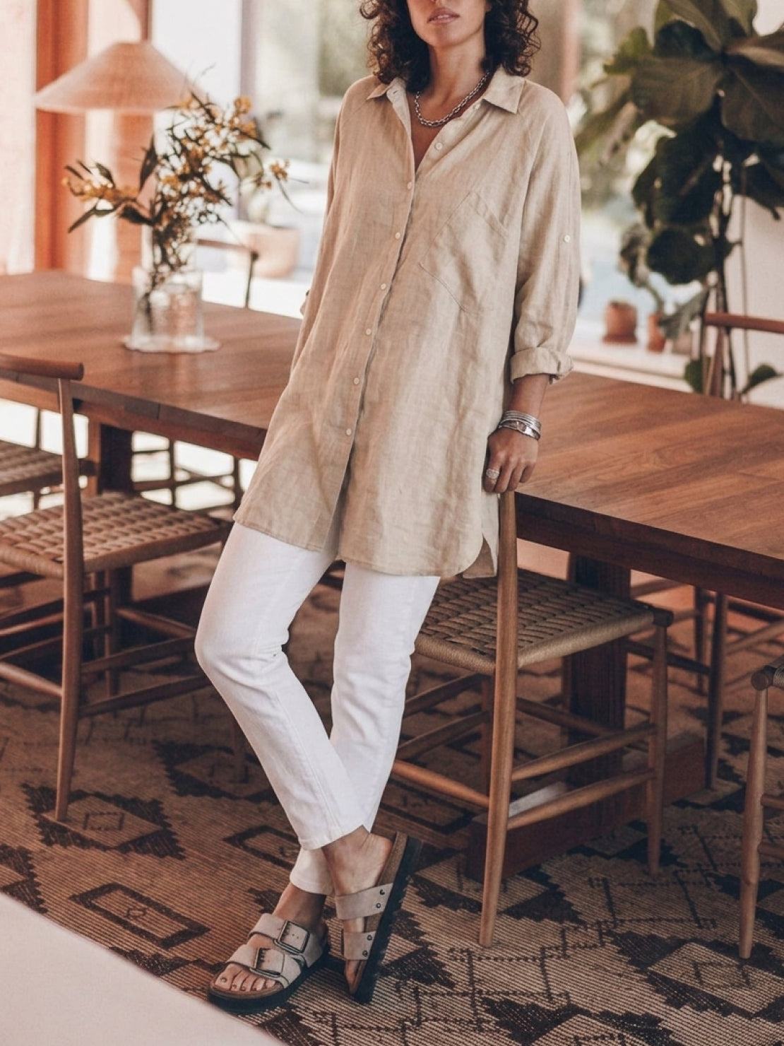 Signature Relaxed Button-Up Shirt