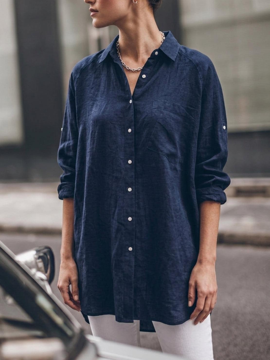 Signature Relaxed Button-Up Shirt