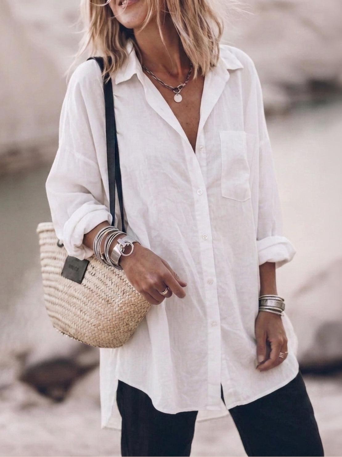 Signature Relaxed Button-Up Shirt
