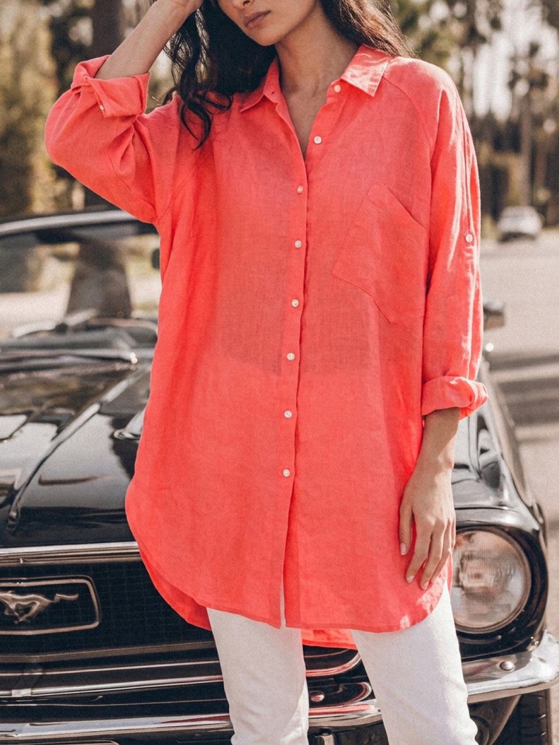 Signature Relaxed Button-Up Shirt