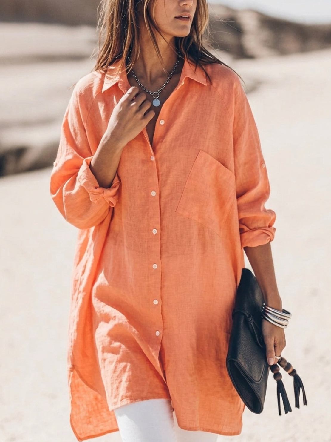 Signature Relaxed Button-Up Shirt
