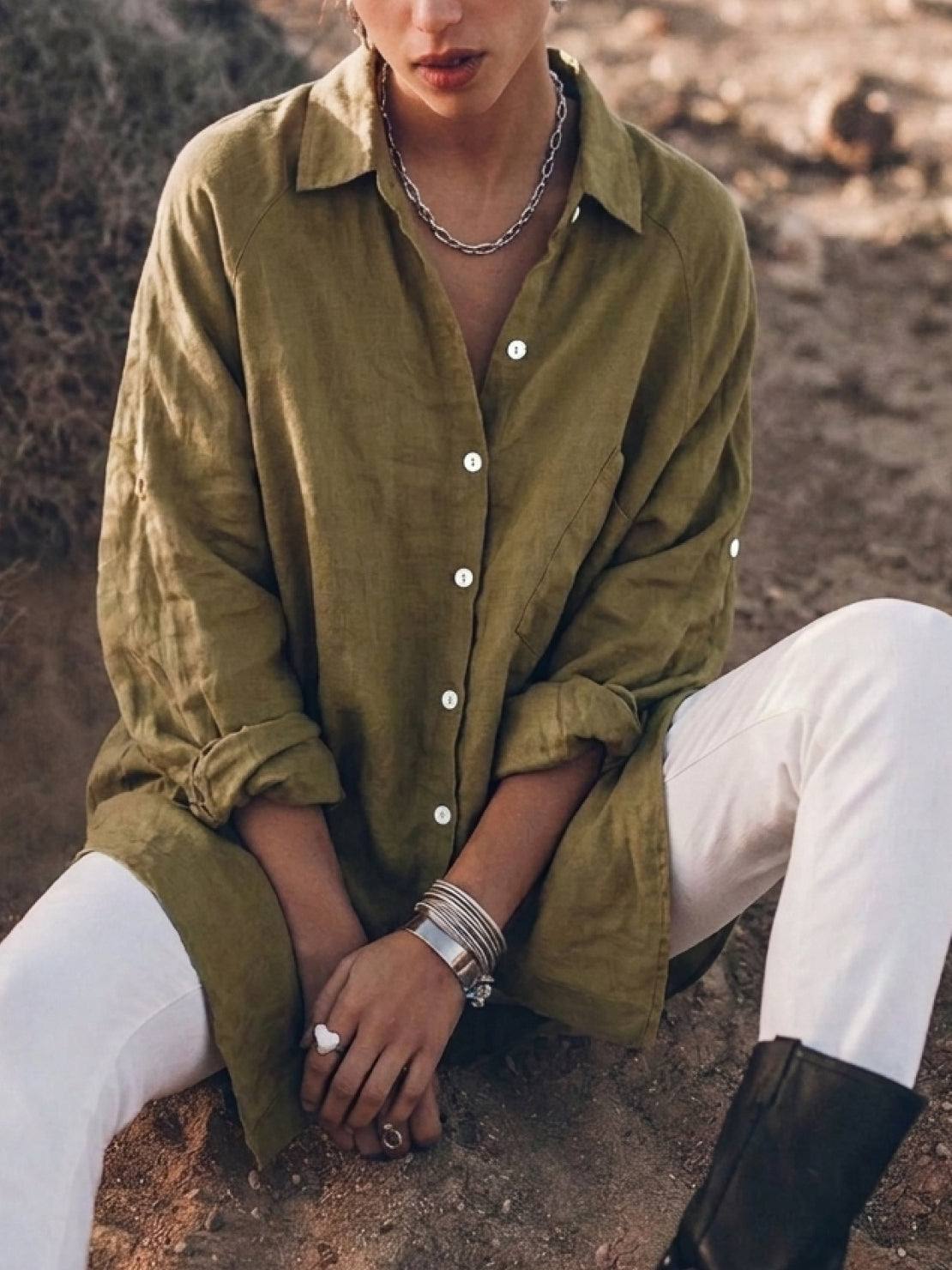 Signature Relaxed Button-Up Shirt