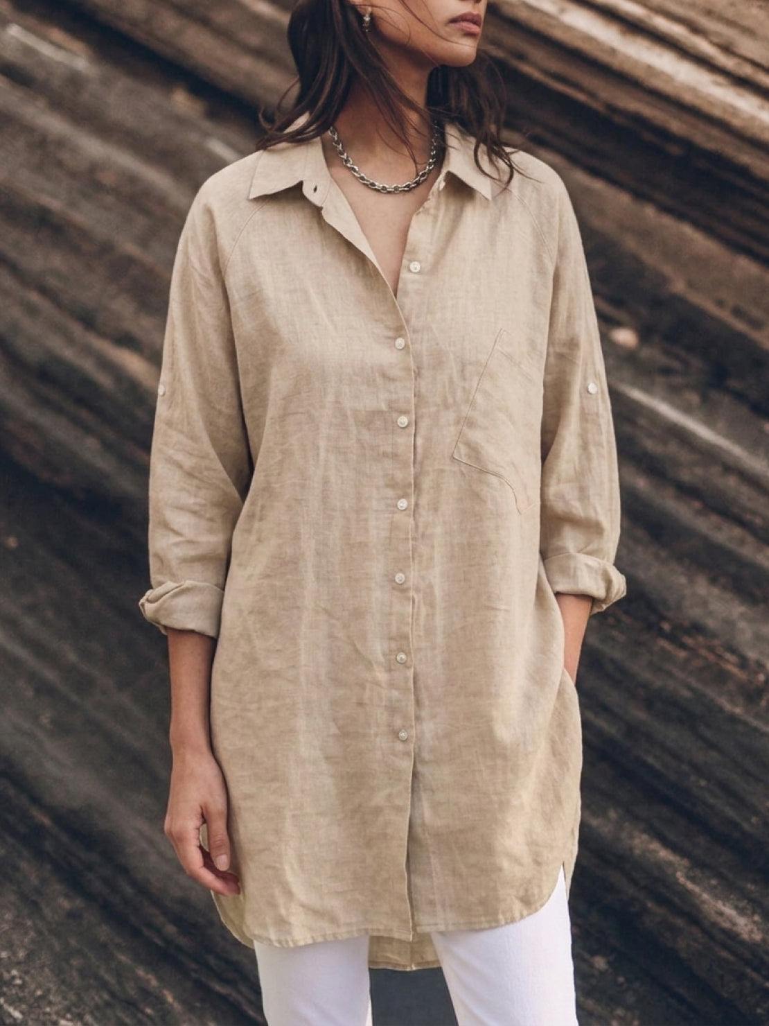 Signature Relaxed Button-Up Shirt