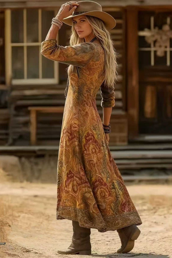 Bianca | Vintage Bohemian Autumn Dress