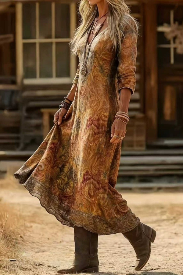 Bianca | Vintage Bohemian Autumn Dress