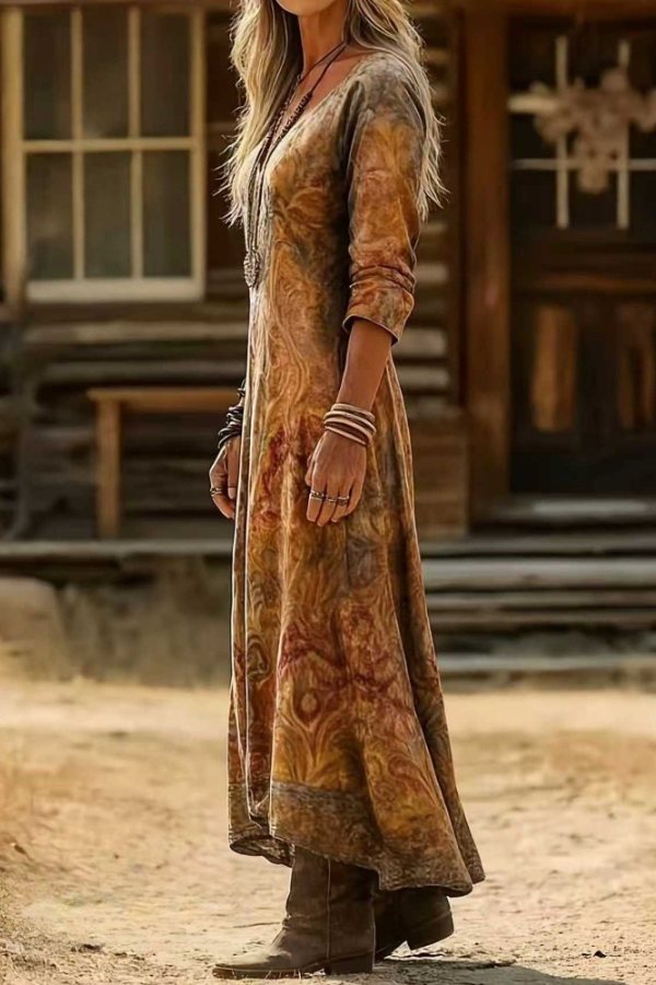 Bianca | Vintage Bohemian Autumn Dress