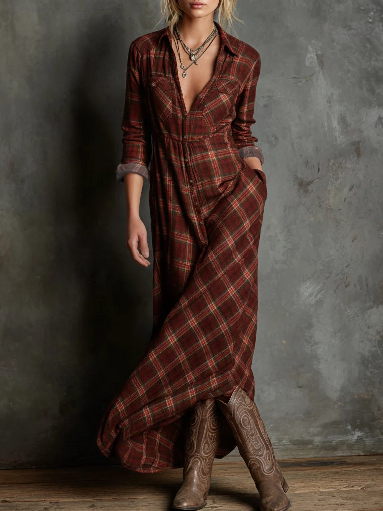 Winslet | Checked Maxi Dress