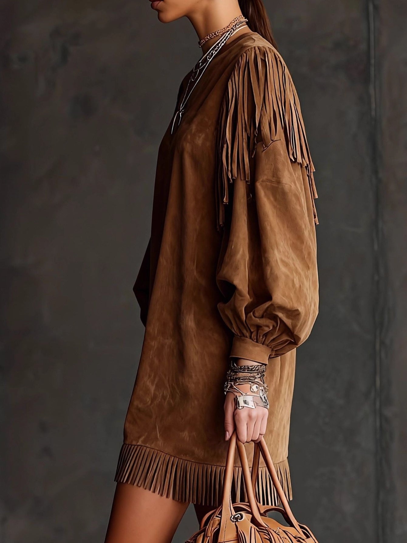 Rachael | Western Fringe Mini Dress