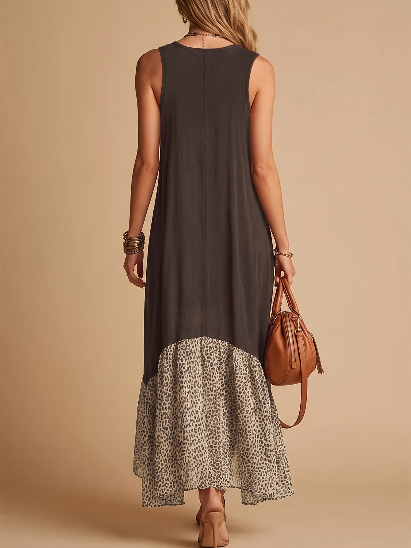 Emerson | Bohemian Leopard Hem Maxi Dress