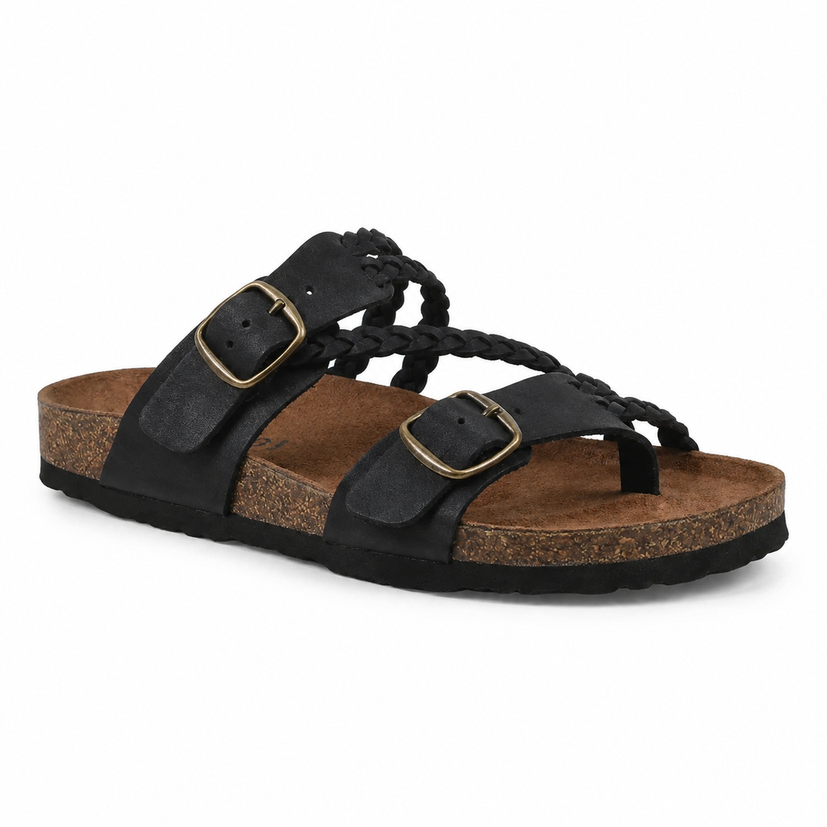 Hayleigh Braided Cork Orthopaedic Sandals – Double Buckles