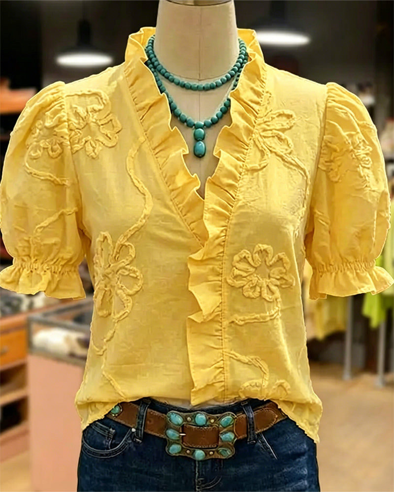 Isabella™ | Elegant Ruffle Blouse