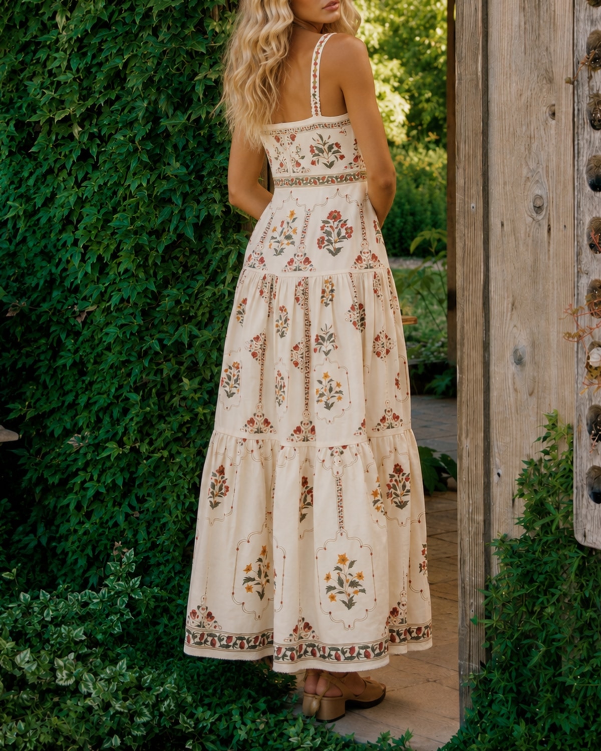 Lucinda | Folk Floral Tiered Maxi Dress