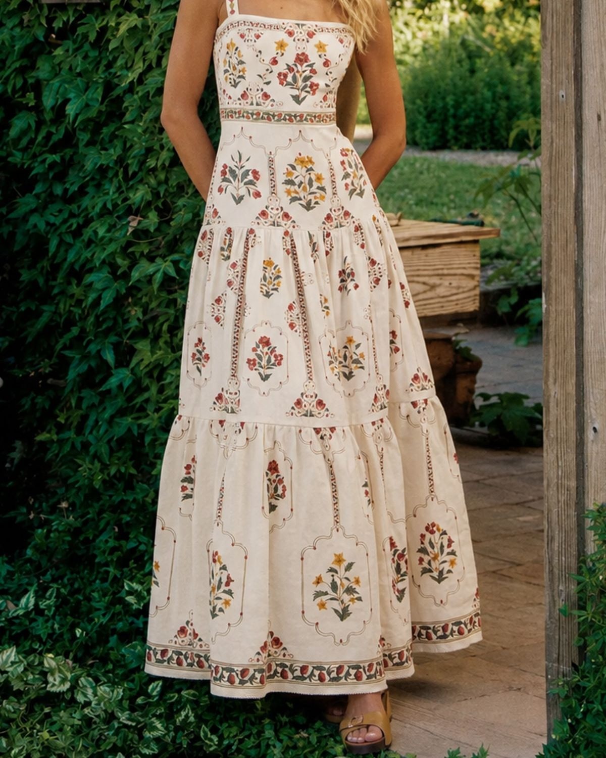 Lucinda | Folk Floral Tiered Maxi Dress