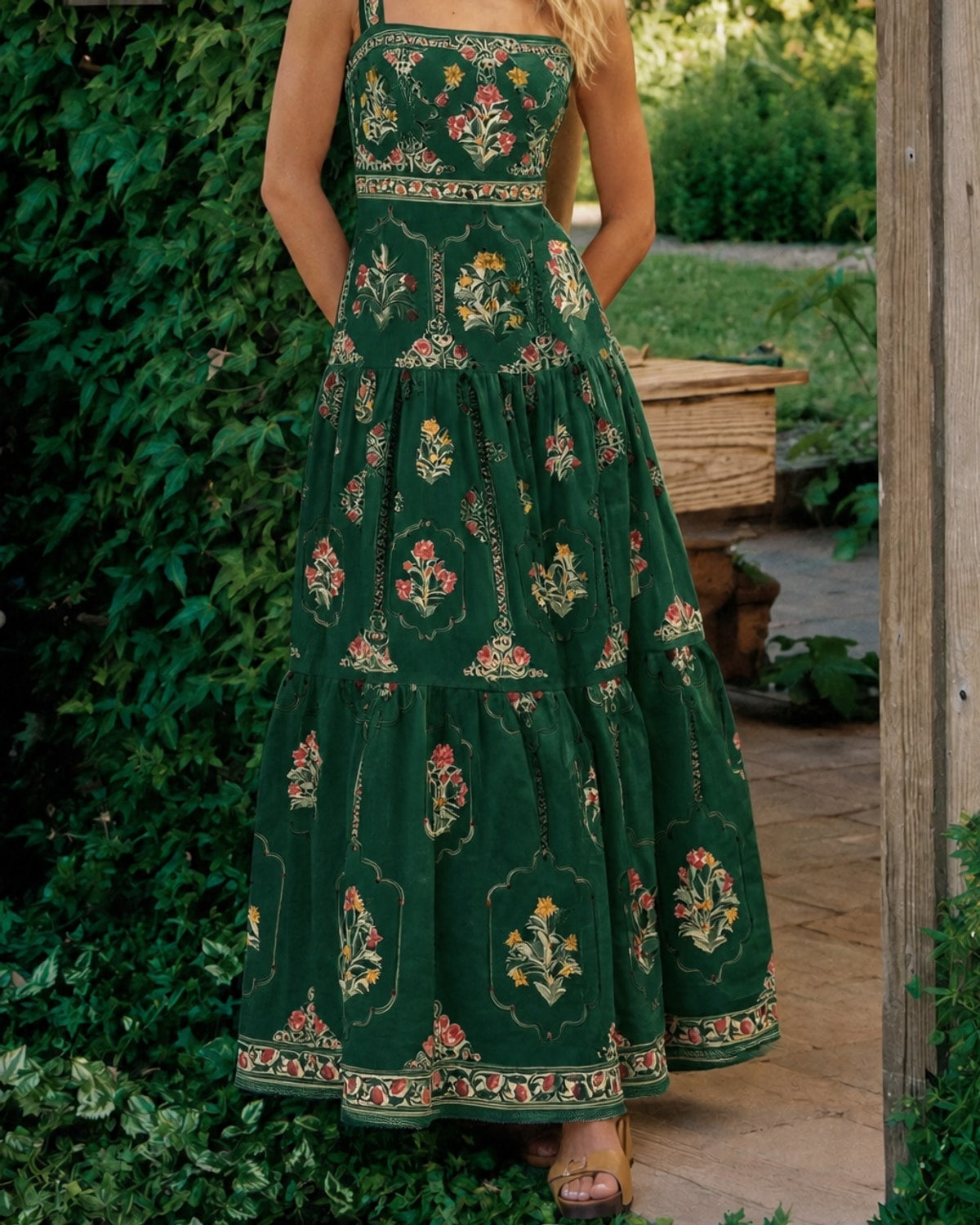 Lucinda | Folk Floral Tiered Maxi Dress