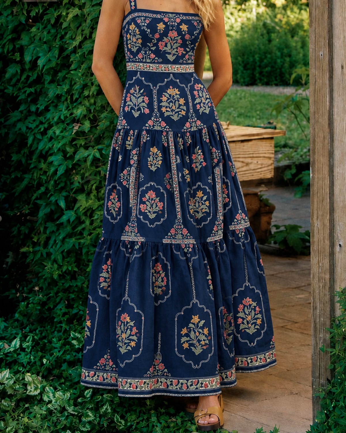 Lucinda | Folk Floral Tiered Maxi Dress