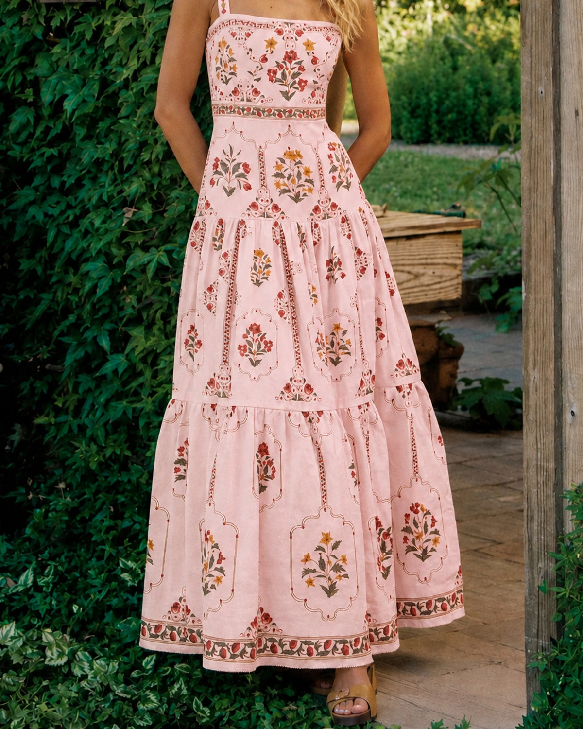 Lucinda | Folk Floral Tiered Maxi Dress