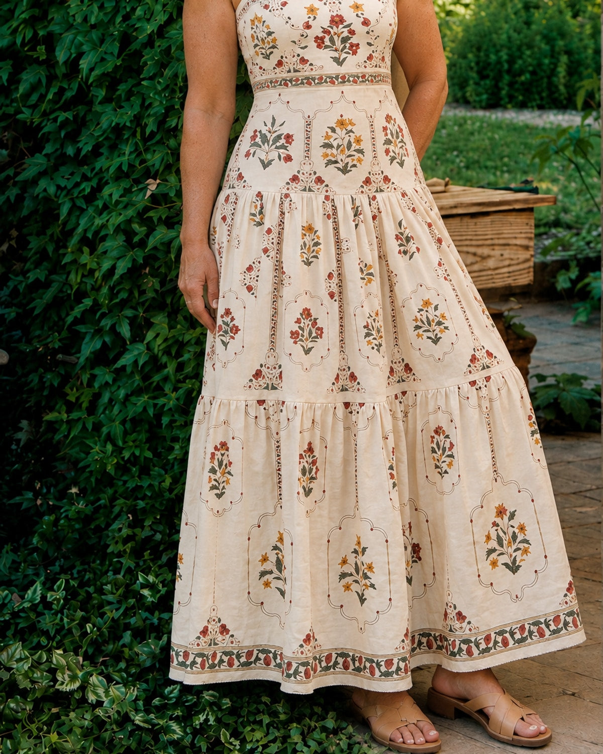 Lucinda | Folk Floral Tiered Maxi Dress