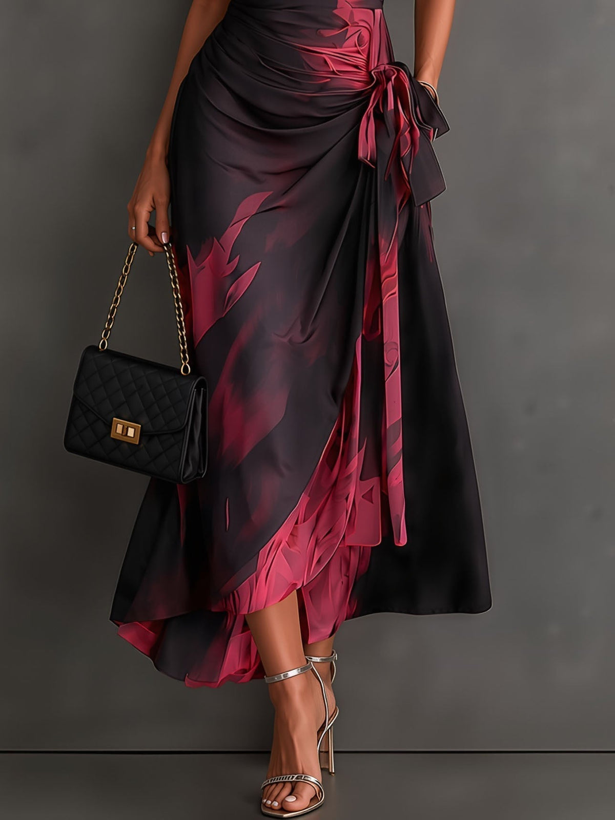 Delphine | Abstract Wrap Dress